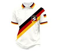 Maillot du monde de l'Allemagne 2026 - Polo pour homme - Avec boutons - Drapeau de l'Allemagne - Uni - Léger à porter - Parfait pour la vie quotidienne, les festivals, les compétitions et le football