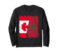Maillot du Patrimoine Canadien marocain Demi Drapeau du Canada Manche Longue