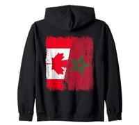 Maillot du Patrimoine Canadien marocain Demi Drapeau du Canada Sweat à Capuche