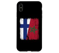 Maillot du Patrimoine finlandais du Maroc Demi-Drapeau finlandais Coque pour iPhone XS Max