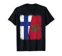 Maillot du Patrimoine finlandais du Maroc Demi-Drapeau finlandais T-Shirt