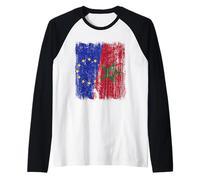 Maillot du Patrimoine marocain avec Demi-Drapeau européen Manche Raglan