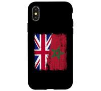 Maillot du Patrimoine marocain Britannique Demi-Drapeau du Maroc Coque pour iPhone X/XS