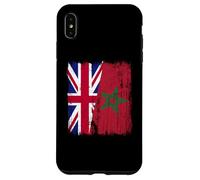 Maillot du Patrimoine marocain Britannique Demi-Drapeau du Maroc Coque pour iPhone XS Max
