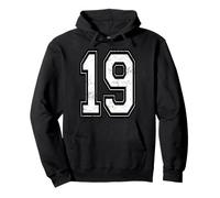 Maillot d'université numéro 19 Vieilli Joueur d'équipe Sportive Sweat à Capuche
