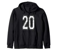 Maillot d'université numéro 20 Vieilli Joueur d'équipe Sportive Sweat à Capuche