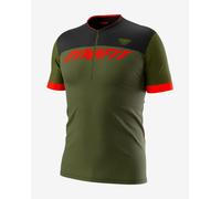 Maillot Dynafit Ride Light Half Zip manche courte vert foncé - L