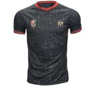 Maillot Egypte Football EG-115 Microfibre Premium Respirant Anti-Transpirant (FR/ES, Alpha/Lettres, M, Taille Normale, Taille Normale, Noir)