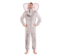 Maillot éléphant Homme Femme Unisexe【Taille Adulte S en L】[Taille L] Combinaison Pleine Chaud Doux Fermeture À Glissière Costumes Carnaval Animaux Parades Opéra Théâtre Spectacles