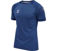 Hummel Lead Poly Short Sleeve T-shirt Bleu S Homme