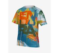 Maillot Endura SingleTrack Core II manche courte turquoise jaune orange enfant - M