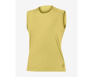 Maillot Endura SingleTrack sans manches jaune pâle femme - S
