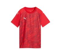 PUMA teamFINAL Maillot Graphique Jr, 164, Rouge/Blanc/Cerise foncé