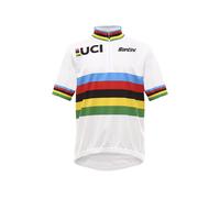 Santini Uci World Champion Short Sleeve Jersey Multicolore 9 Years Enfants