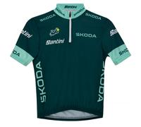 Santini Tour De France Official Best Sprinter Short Sleeve Jersey Vert 13 Years Enfants
