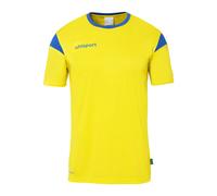 Uhlsport Mixte Squad 27 À Manches Courtes Maillot De Foot, Jaune Citron/Azur, 164 EU