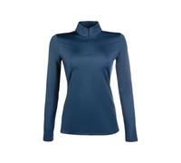 Maillot équitation manches longues femme HKM Basic Bleu L