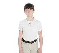 Maillot équitation technique équitation fille Equestro Blanc 12 ans