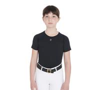 Maillot équitation technique équitation fille Equestro Noir 12 ans