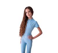 Maillot équitation technique fille JD Attack Catty Bleu 8/10 ans