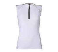 Maillot équitation technique sans manches femme HKM Hannah Blanc L