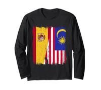 Maillot Espagne Malaisie Demi Drapeau Espagnol Malaisien Heritage Jersey Manche Longue