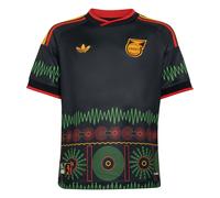 Adidas T-shirt fonctionnel Jamaika 26 x Bob Marley jaune/émeraude/rouge cerise/noir Taille 140