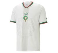 Maillot Extérieur - PUMA - Maroc - Coupe du Monde 2022 - Blanc/Rouge - Manches Courtes - Respirant S