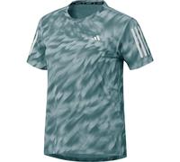 Adidas T-shirt Own The Run imprimé allover à manches courtes Bleu/Gris L Femme