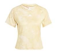 adidas Femme Train Essentials AOP Flower Tie-Dye Tee, Crystal Sand/Semi Spark, L