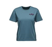 Black Diamond Mountainscape Short Sleeve T-shirt Bleu L Femme