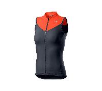 Maillot Femme Castelli Solaris Noir Orange, Taille S