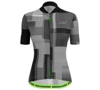 Maillot Santini Delta Kinetic Polartec manche courte femme noir blanc gris femme - Coupe Slim - M