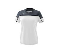 Erima Change by Fonctionnel T-Shirt, Blanc/Gris/Noir, Taille 38 Femme