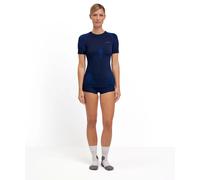 FALKE Warm Round Neck W S/s Ts fil fonctionnel séchage rapide 1 pièce, Couche de base supérieure Femme, Bleu Space Blue 6116, M