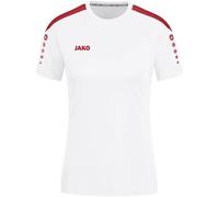 JAKO Maillot Power Femme Manches courtes Blanc Rouge Taille 36