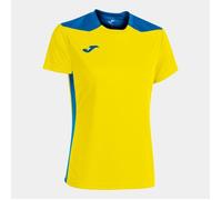 Maillot femme Joma Championship VI - Jaune/Bleu Royal - XL - T-shirt à manches courtes avec col rond M