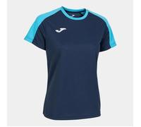 Maillot Femme - Joma - Eco Championship - Bleu Marine/Turquoise - Manches Courtes - 100% Polyester Recyclé Multicolore
