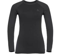 Odlo Base Layer Top Crew Neck Long Sleeve Performance Warm EC Femme Noir - Base-layers de running femmes L