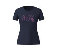 Loeffler Sunset Merino-tencel (tm) Short Sleeve T-shirt Bleu 38 Femme