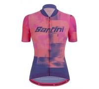 Santini Forza Short Sleeve Jersey Rouge,Violet L Femme