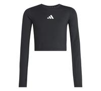 Adidas T-shirt manches longues Techfit Fille Noir/Blanc 11-12 ans