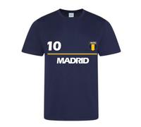 Maillot Foot Enfant - Style Madrid - Bleu Marine - Taille 3 Au 14 Ans