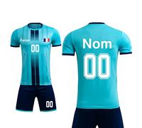 Maillot Football Enfant Homme Personnalisé Tenue Foot Enfant Adulte avec Numéro l'équipe du Nom Maillot Personnalisé Homme