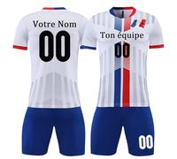 Maillot Football Personnalisé Maillot+Shorts Foot Personnalisé avec Prénom Numéro Logo équipements Foot pour Enfant Adultes