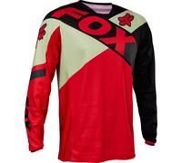 FOX 180 Xpozr Maillot de motocross, noir-rouge, taille S pour homme