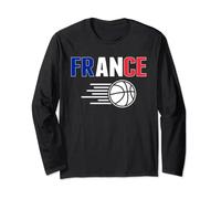 Maillot France Amateurs de Basketball - Drapeau France - Sports d'été Manche Longue