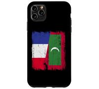 Maillot France Maldives Demi Drapeau Français Maldives Coque pour iPhone 11 Pro Max