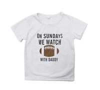 Maillot Garçons T-shirts Adolescents Enfants Manches Courtes Rugby Football Lettre Imprimé T-Shirt pour Garçons Filles Fans Cadeau Tops Bébé T-shirt Garçon 56, Wh3., 2-3 ans