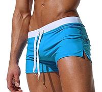 Maillot Homme Grande Taille Vente Flash du Jour Et Soldes Sexy Bermuda Surf Unie Sport Fantaisie Boxer Piscine Calecon de Bain Plage Transbronzant Piscine Bronzant Short Long Homme XL